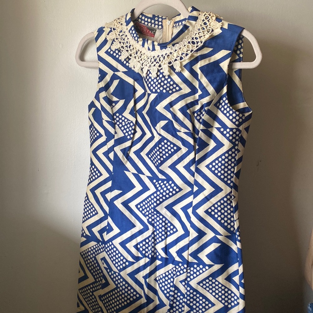 Vtg Mod 60s Dress